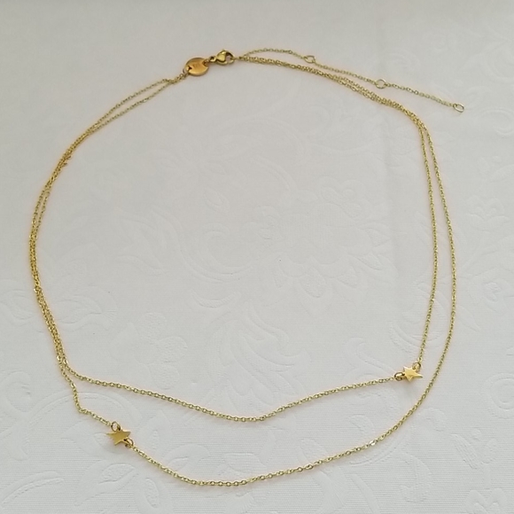 NWT Rtl $50 Jennifer Zeuner Dainty Star Layered Necklace - Picture 2 of 6